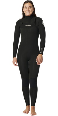 2025 Rip Curl Dame Dawn Patrol Performance 5/3mm Våddragt Chest Zip 152WFS - Black